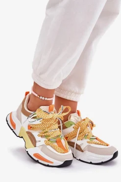 Discount Sneakersy Buty Sportowe Damskie Z Podwójnym Sznurowaniem Multikolor Efobell Damskie Buty Sportowe Na Platformie|Sneakersy Damskie