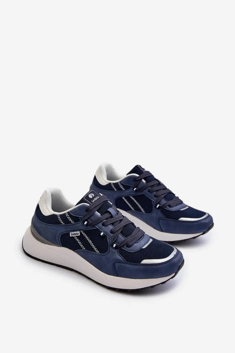 Obuwie Sportowe Męskie>INBLU Sneakersy Buty Sportowe Męskie IU000006 Granatowe