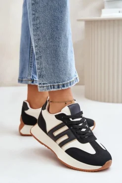 Discount Boto Sneakersy Buty Sportowe Na Platformie Damskie Czarne Thari