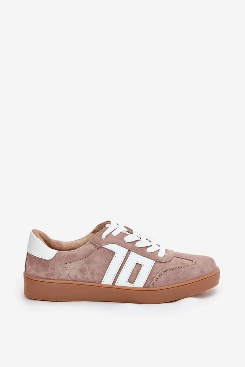 Sneakersy Damskie>Buty damskie Vinceza Sneakersy Buty Sportowe Zamszowe Vinceza 79517 Beżowe Beżowy