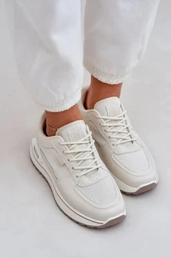 Best Big Star Shoes Sneakersy Damskie Big Star NN274A088 Jasnobeżowe Beżowy