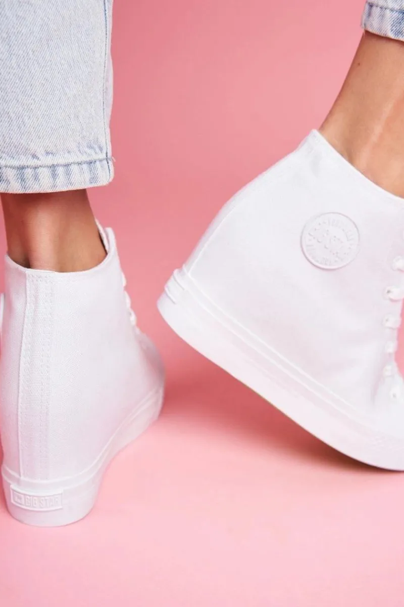 Discount Big Star Shoes Sneakersy Damskie Big Star Białe FF274A192 Biały