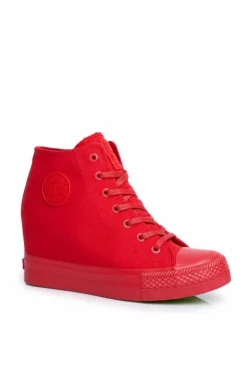 Hot Sneakersy Damskie Big Star Czerwone FF274A193 Damskie Trampki Damskie Big Star|Big Star