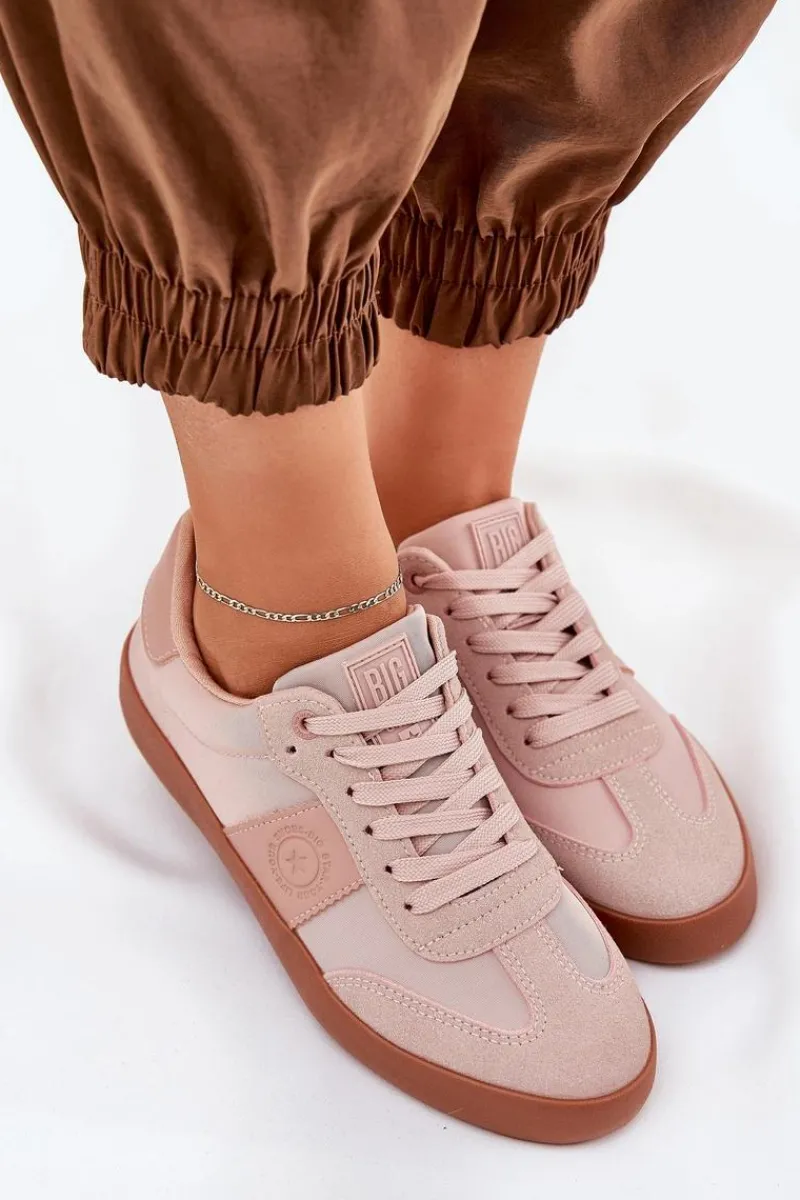 Outlet Big Star Shoes Sneakersy Damskie Big Star RR274373 Różowe Różowy