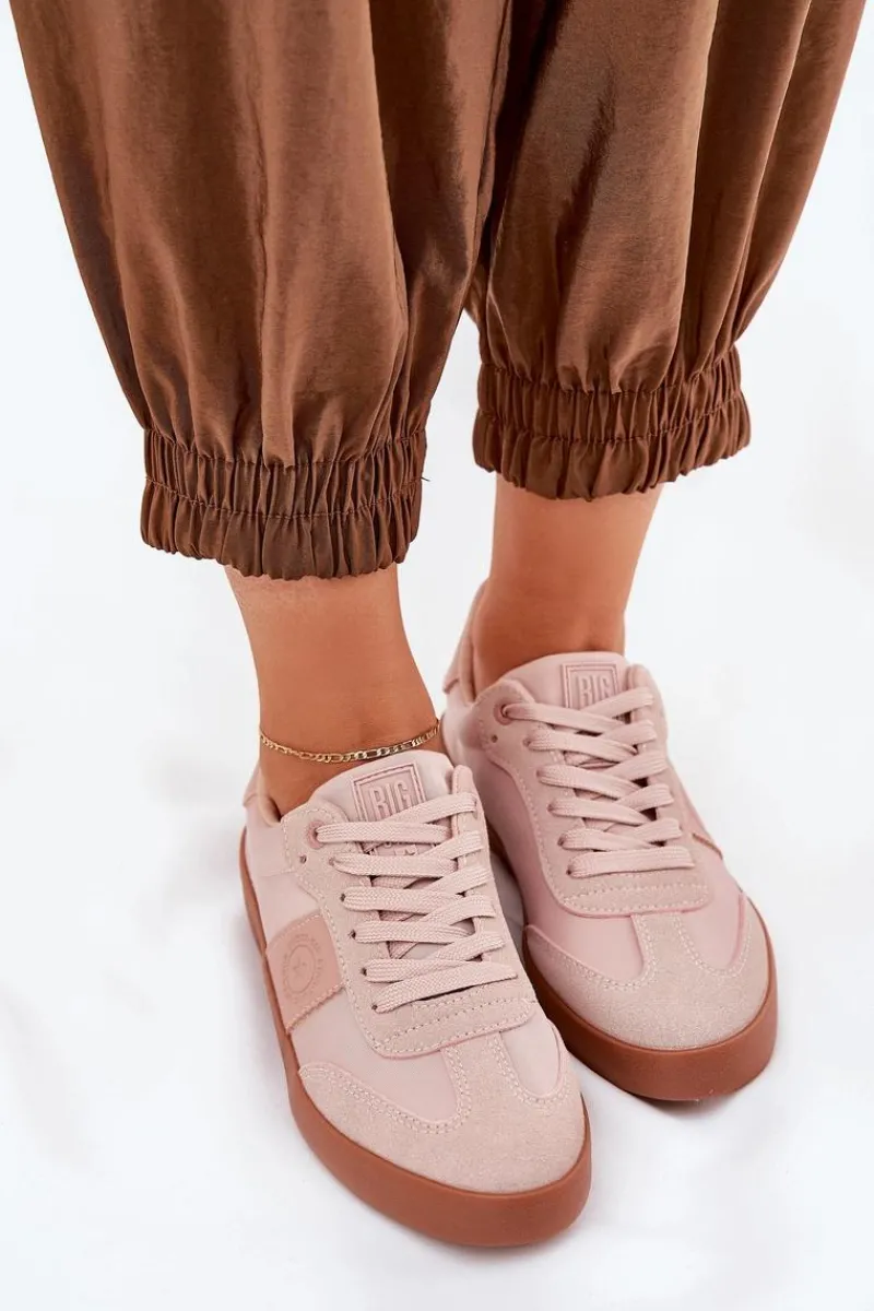 Outlet Big Star Shoes Sneakersy Damskie Big Star RR274373 Różowe Różowy