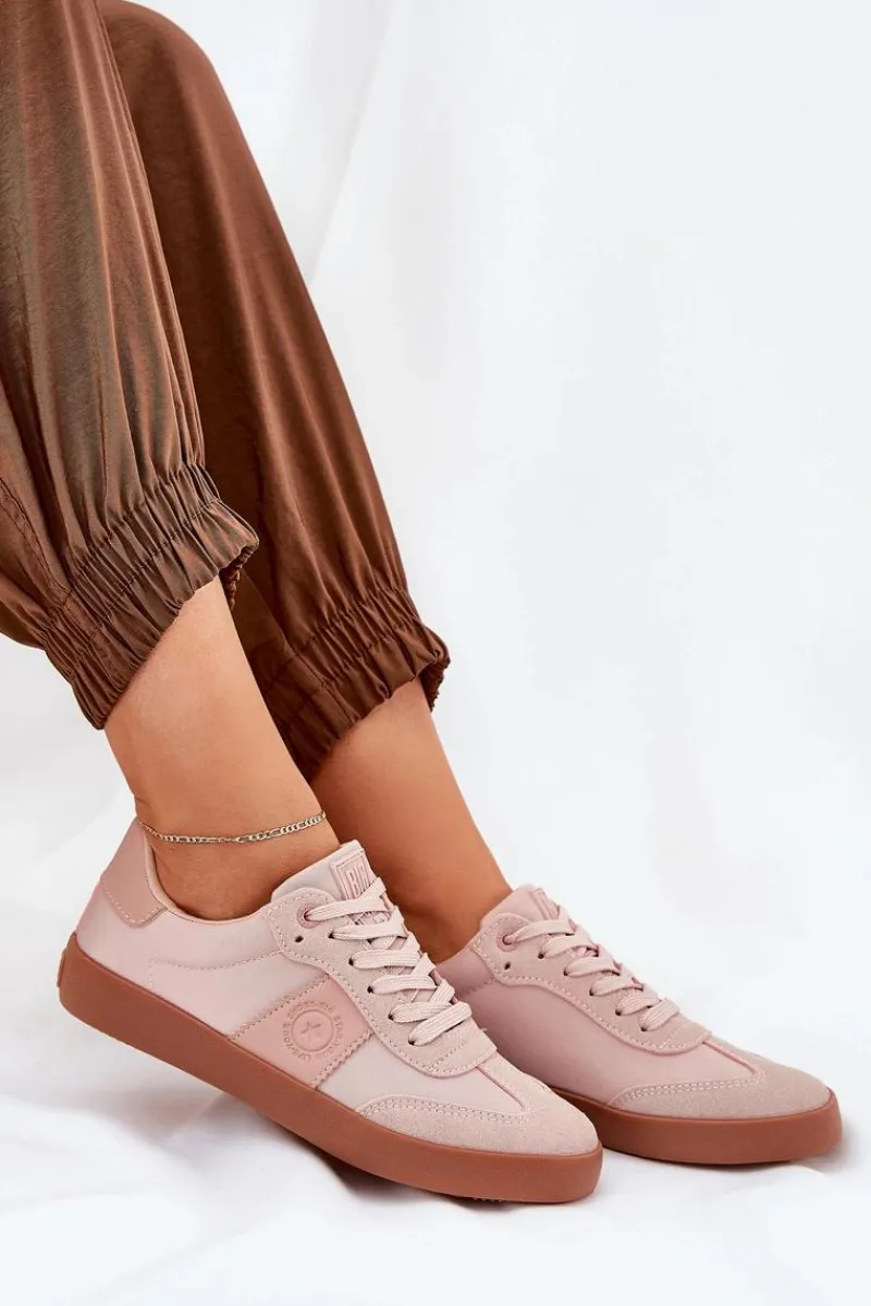 Outlet Big Star Shoes Sneakersy Damskie Big Star RR274373 Różowe Różowy