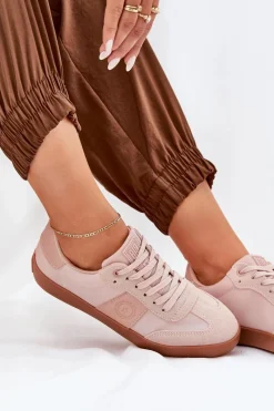 Outlet Big Star Shoes Sneakersy Damskie Big Star RR274373 Różowe Różowy