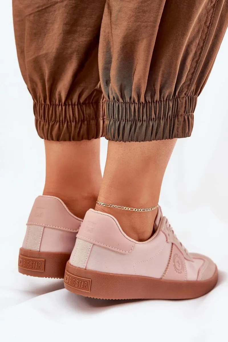 Outlet Big Star Shoes Sneakersy Damskie Big Star RR274373 Różowe Różowy