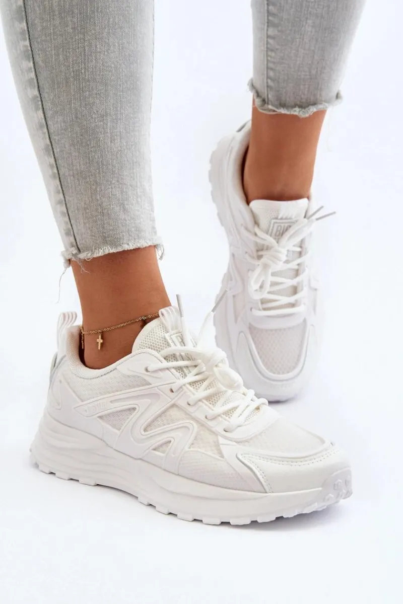 Sale Big Star Shoes Sneakersy damskie Big Star NN274A084 Białe Biały