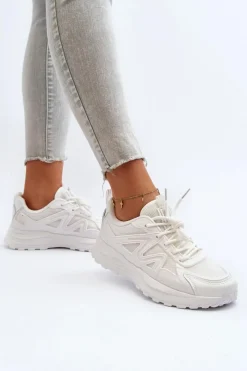 Sale Big Star Shoes Sneakersy damskie Big Star NN274A084 Białe Biały