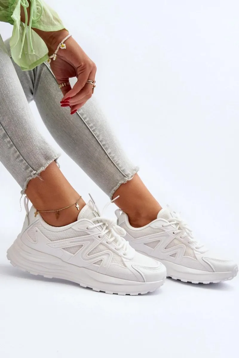 Sale Big Star Shoes Sneakersy damskie Big Star NN274A084 Białe Biały