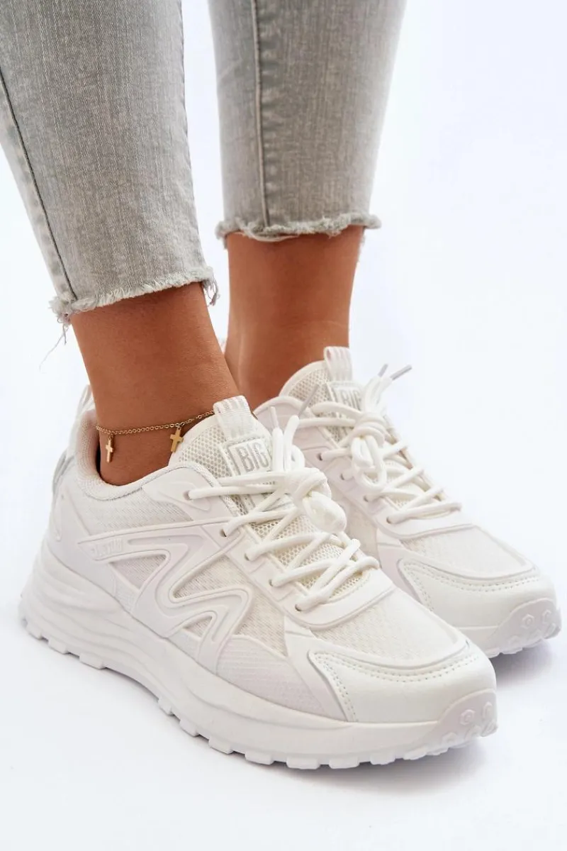 Sale Big Star Shoes Sneakersy damskie Big Star NN274A084 Białe Biały