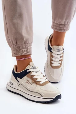 Big Star Shoes Sneakersy Damskie Big Star NN274A092 Beżowe