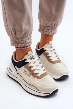 Big Star Shoes Sneakersy Damskie Big Star NN274A092 Beżowe