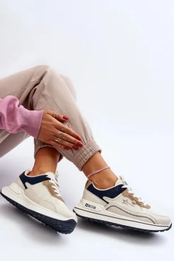 Big Star Shoes Sneakersy Damskie Big Star NN274A092 Beżowe