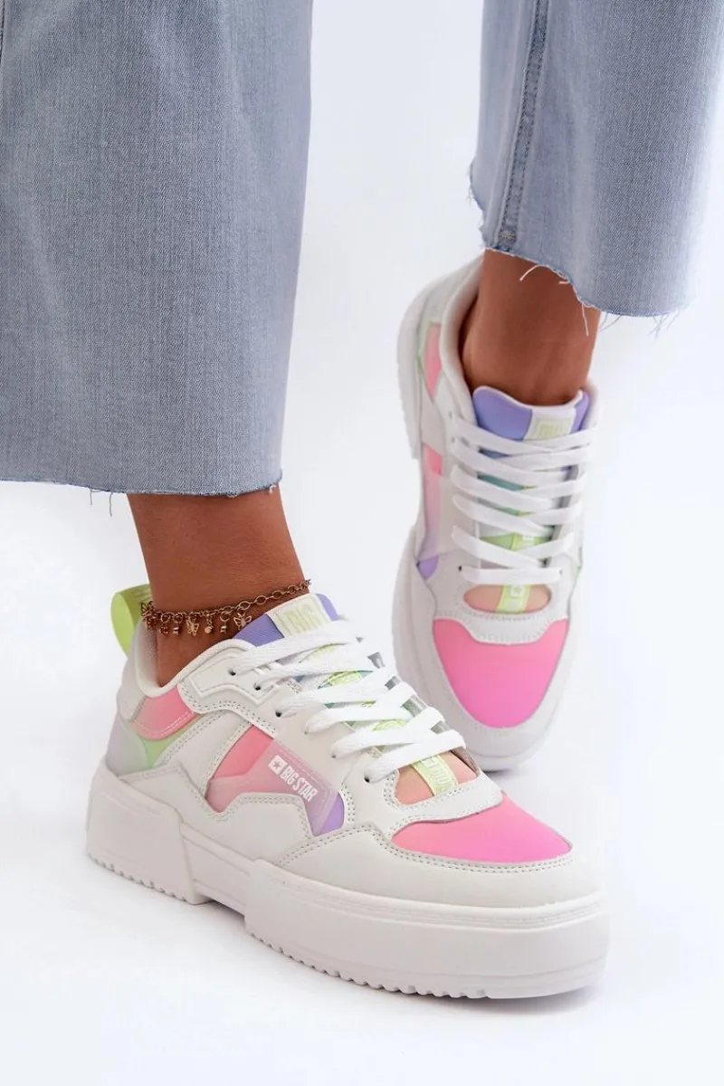 New Big Star Shoes Sneakersy Damskie Big Star NN274359 Memory Foam System Multikolor Wielokolorowy