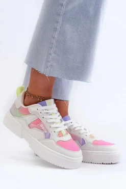 New Big Star Shoes Sneakersy Damskie Big Star NN274359 Memory Foam System Multikolor Wielokolorowy