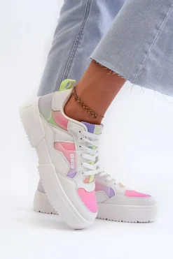 New Big Star Shoes Sneakersy Damskie Big Star NN274359 Memory Foam System Multikolor Wielokolorowy