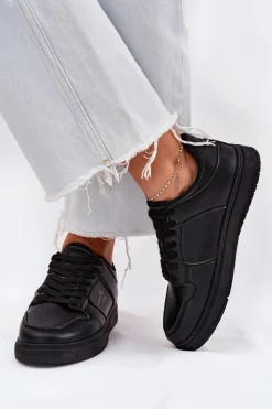 Sneakersy Damskie|Buty Sportowe Big Star>Big Star Shoes Sneakersy Damskie Big Star RR274A242 HI-POLY SYSTEM Czarne Czarny