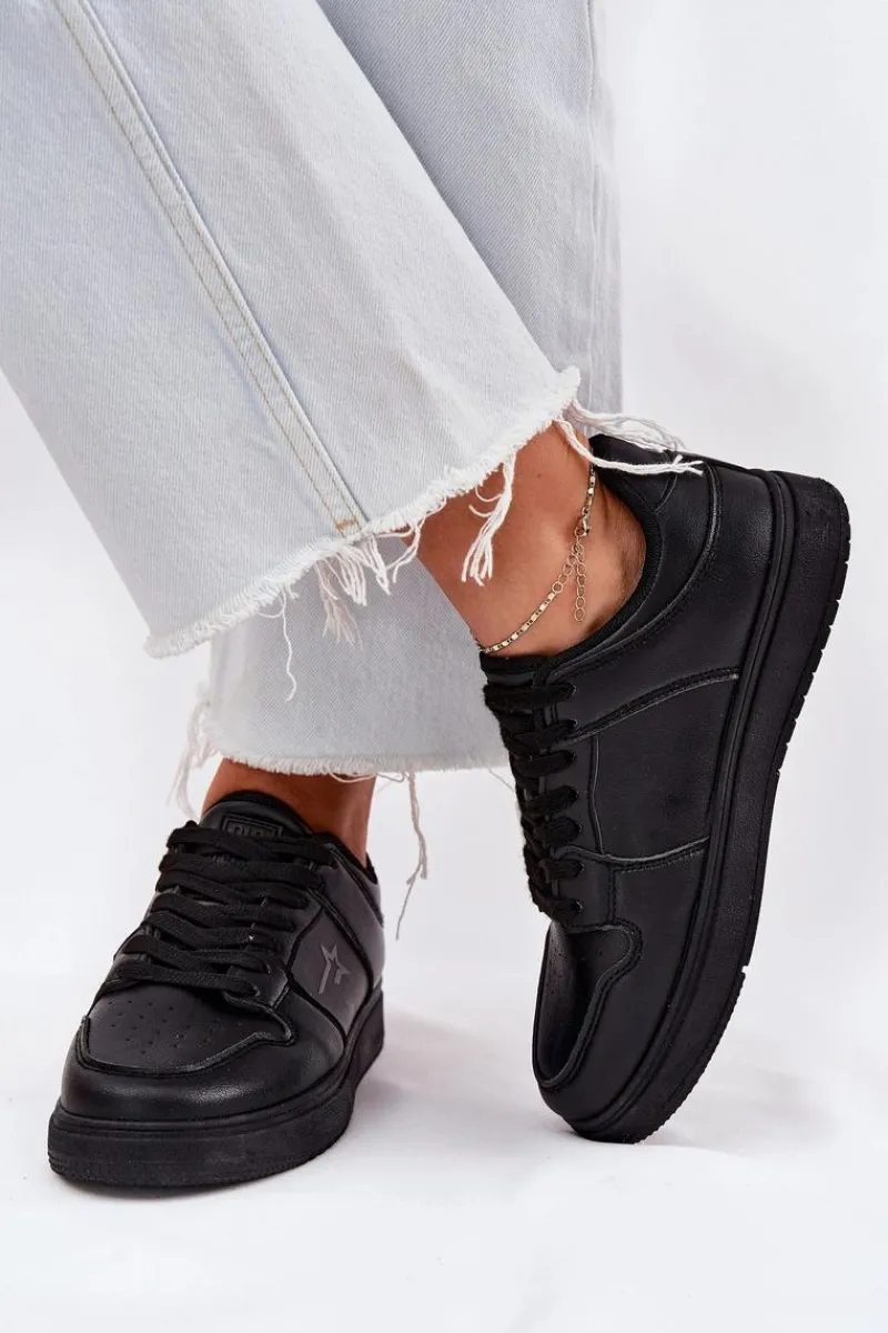 Sneakersy Damskie|Buty Sportowe Big Star>Big Star Shoes Sneakersy Damskie Big Star RR274A242 HI-POLY SYSTEM Czarne Czarny