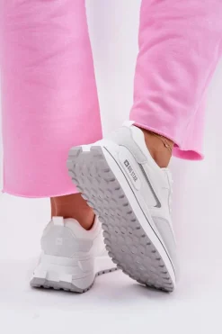 Best Sneakersy Damskie Big Star RR274A213 HI-POLY SYSTEM Białe Damskie Buty Sportowe Big Star|Sneakersy Damskie