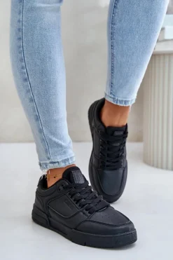 Discount Big Star Shoes Sneakersy Damskie Big Star OO274A551 Hi-Poly System Czarne Czarny