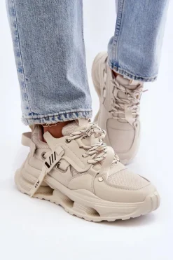 Sneakersy Damskie>GOE Sneakersy Damskie NN2N4041 Beżowe