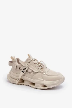 Sneakersy Damskie></noscript>GOE Sneakersy Damskie NN2N4041 Beżowe