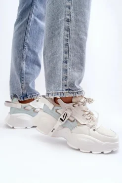 Sneakersy Damskie></noscript>GOE Sneakersy Damskie NN2N4039B Białe
