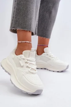 Best Big Star Shoes Sneakersy Damskie HI-POLY SYSTEM Big Star NN274A107 Białe Biały