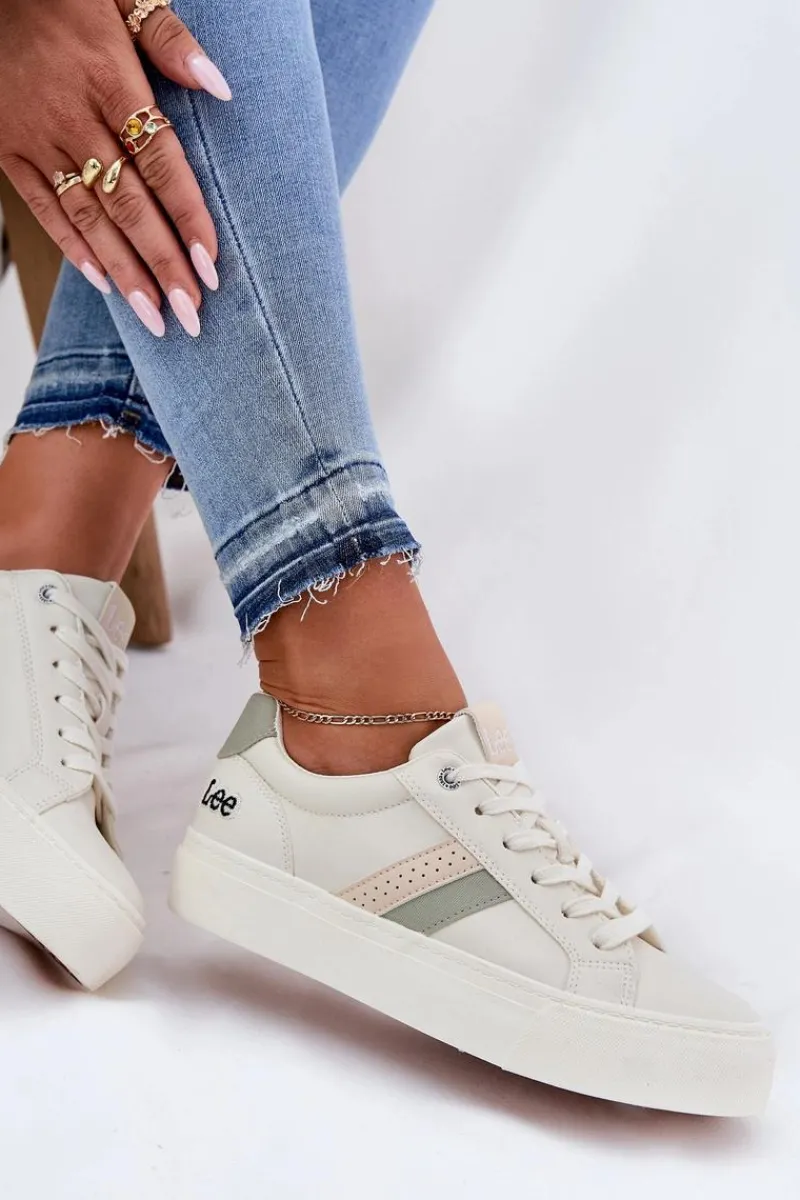 Lee Sneakersy Damskie LAYLA WOMEN LOW 50251003 Zgaszona Biel Biały