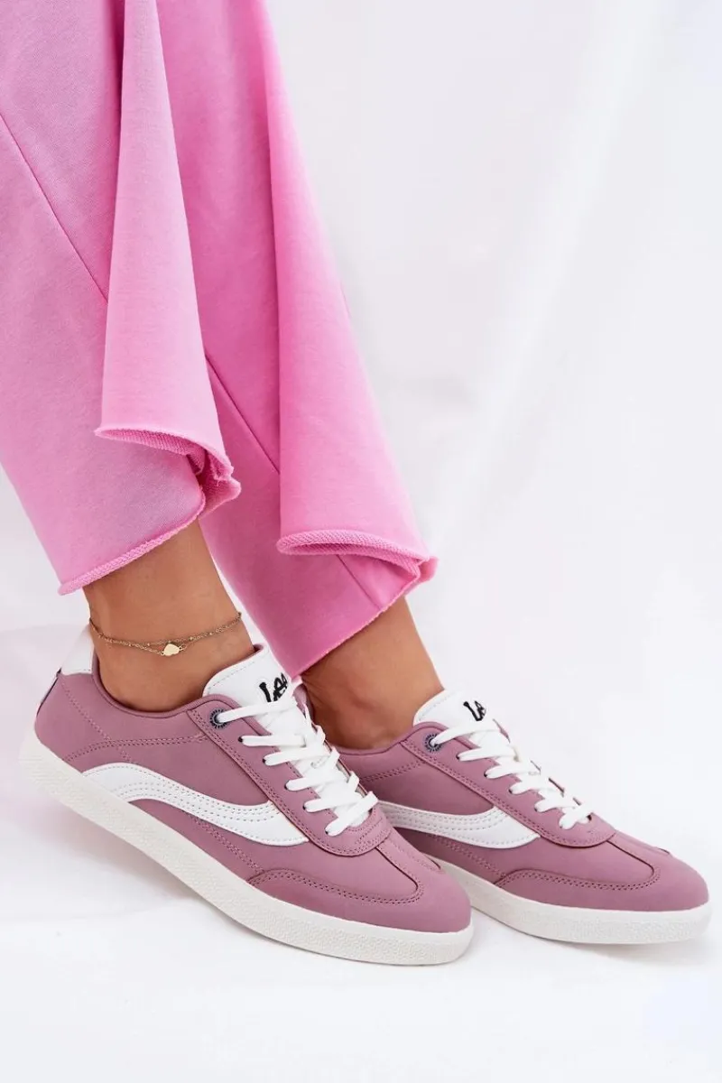 Outlet Lee Sneakersy Damskie LIAN WOMEN LOW 50251005.72G Fioletowe Fioletowy
