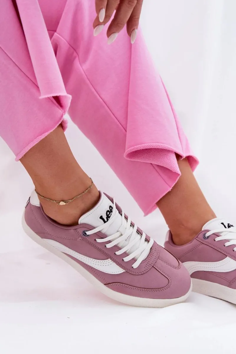 Outlet Lee Sneakersy Damskie LIAN WOMEN LOW 50251005.72G Fioletowe Fioletowy