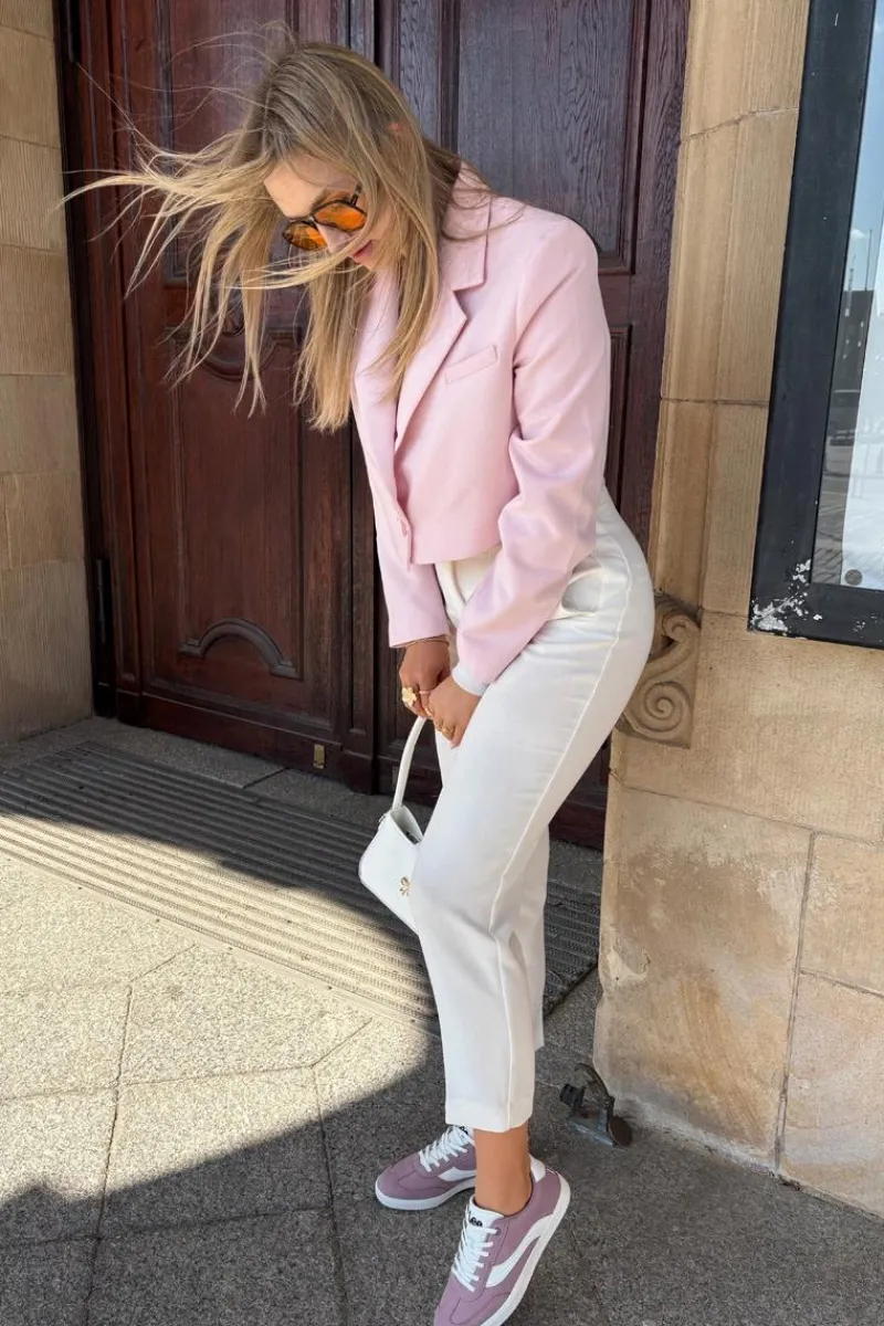 Outlet Lee Sneakersy Damskie LIAN WOMEN LOW 50251005.72G Fioletowe Fioletowy