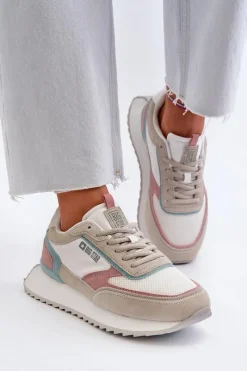 Online Sneakersy Damskie Memory Foam System Big Star NN274690 Białe Damskie Buty Sportowe Na Platformie|Buty Sportowe Big Star