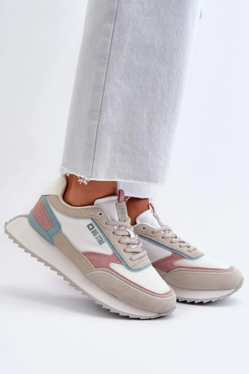 Online Sneakersy Damskie Memory Foam System Big Star NN274690 Białe Damskie Buty Sportowe Na Platformie|Buty Sportowe Big Star