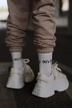 Sale Boto Sneakersy Damskie Na Masywnej Podeszwie Jasnobeżowe Nevela Beżowy