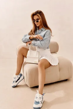 Clearance Boto Sneakersy Damskie Na Platformie e Moariella Niebieski