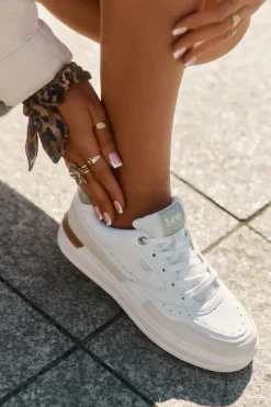 Sneakersy Damskie>Lee Sneakersy Damskie Na Platformie EMMA WOMEN LOW 50251014.04L Beżowe Beżowy