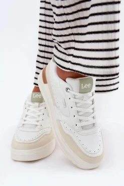 Sneakersy Damskie>Lee Sneakersy Damskie Na Platformie EMMA WOMEN LOW 50251014.04L Beżowe Beżowy