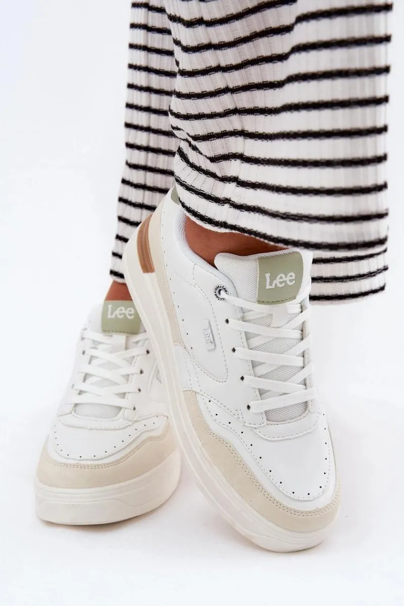 Sneakersy Damskie>Lee Sneakersy Damskie Na Platformie EMMA WOMEN LOW 50251014.04L Beżowe Beżowy