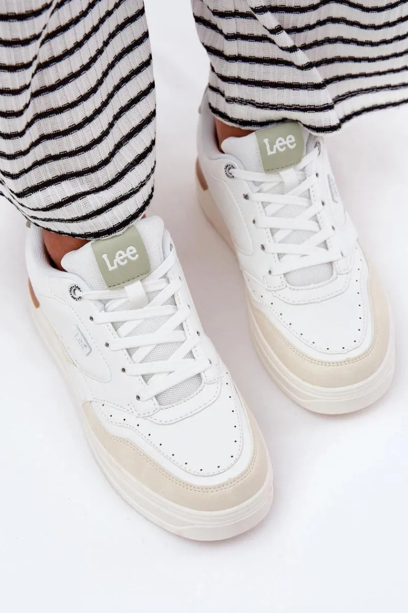 Sneakersy Damskie>Lee Sneakersy Damskie Na Platformie EMMA WOMEN LOW 50251014.04L Beżowe Beżowy