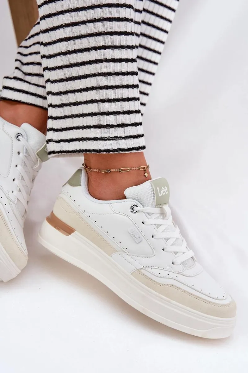 Sneakersy Damskie>Lee Sneakersy Damskie Na Platformie EMMA WOMEN LOW 50251014.04L Beżowe Beżowy