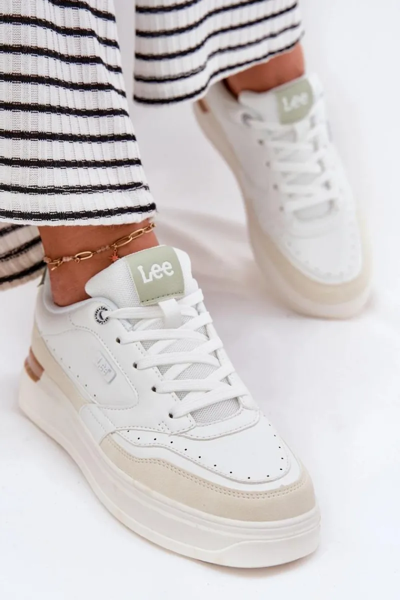 Sneakersy Damskie>Lee Sneakersy Damskie Na Platformie EMMA WOMEN LOW 50251014.04L Beżowe Beżowy