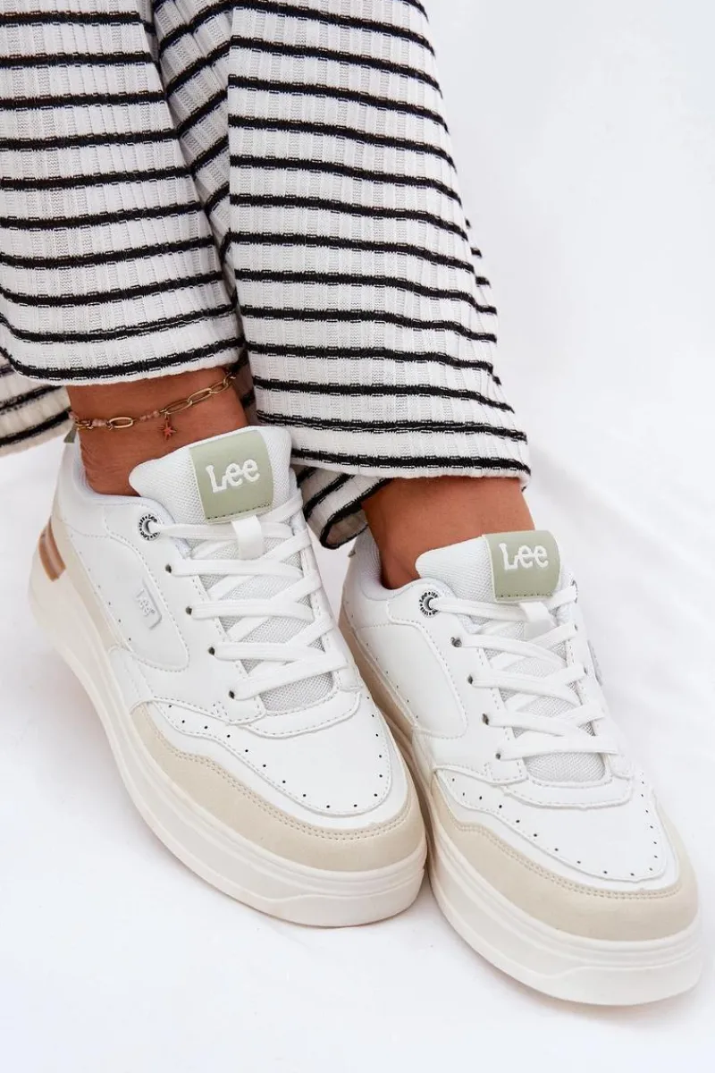 Sneakersy Damskie>Lee Sneakersy Damskie Na Platformie EMMA WOMEN LOW 50251014.04L Beżowe Beżowy