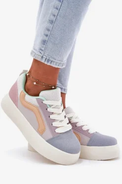 Boto Sneakersy Damskie Na Platformie Multikolor Tellnira Wielokolorowy