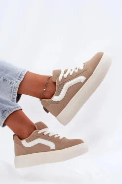 Sneakersy Damskie Na Platformie Khaki Tellnira Damskie Buty Sportowe Na Platformie|Sneakersy Damskie