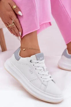Clearance Lee Sneakersy Damskie Na Platformie NAOMI WOMEN LOW 50251012.06K Białe