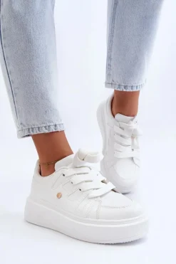 Discount Sneakersy Damskie Na Platformie Białe Asylia Damskie Buty Sportowe Na Platformie|Sneakersy Damskie