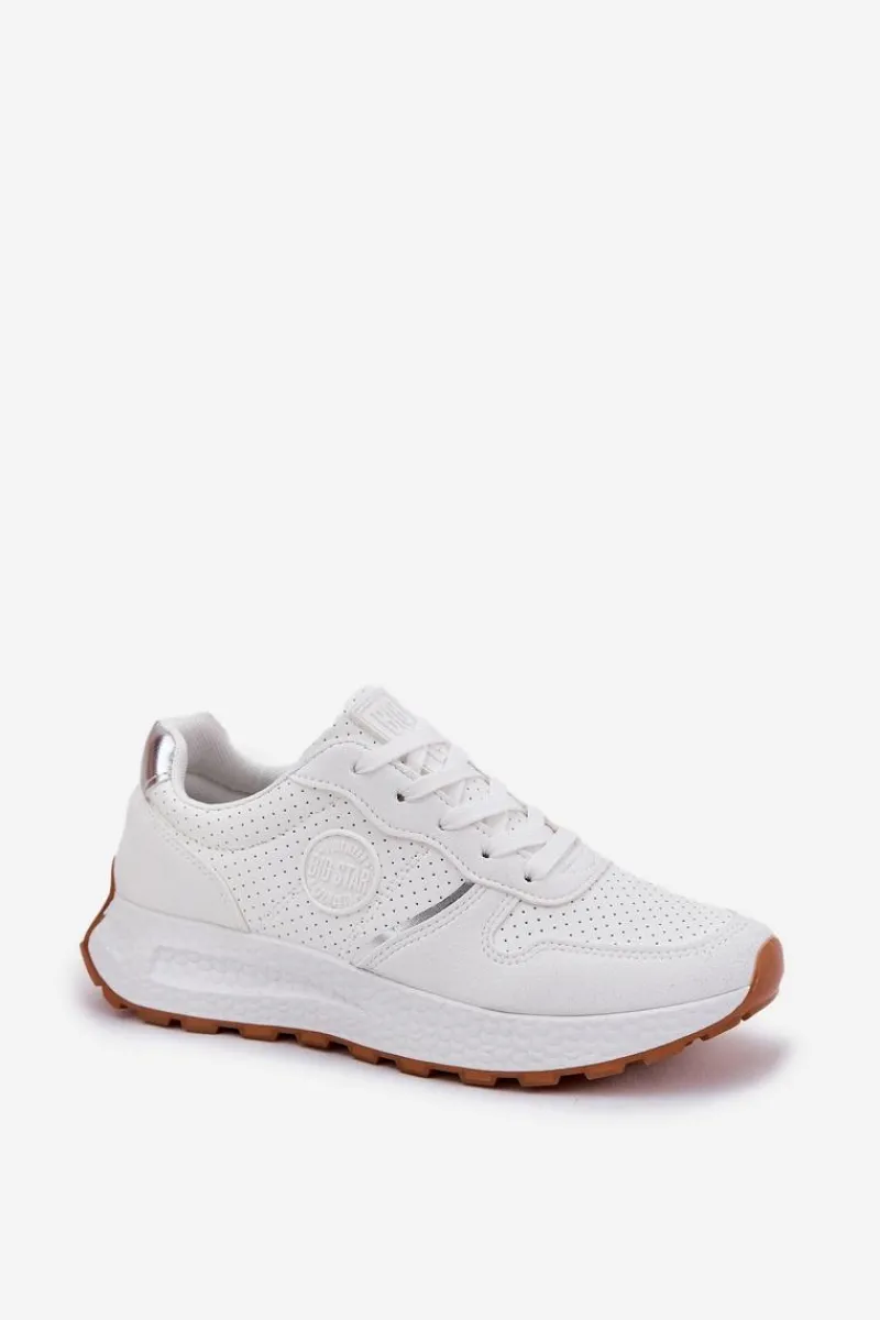 Online Sneakersy Damskie Na Platformie Big Star RR274487 Hi-Poly System Białe Damskie Buty Sportowe Na Platformie|Buty Sportowe Big Star